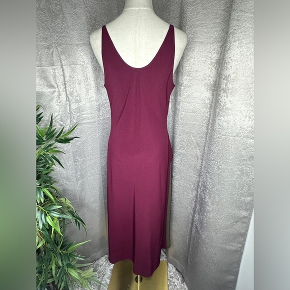 NEW TOME Collective V-Neck Colorblock Slip Maxi Dress Burgundy Women’s Sz 8 - Picture 7 of 10